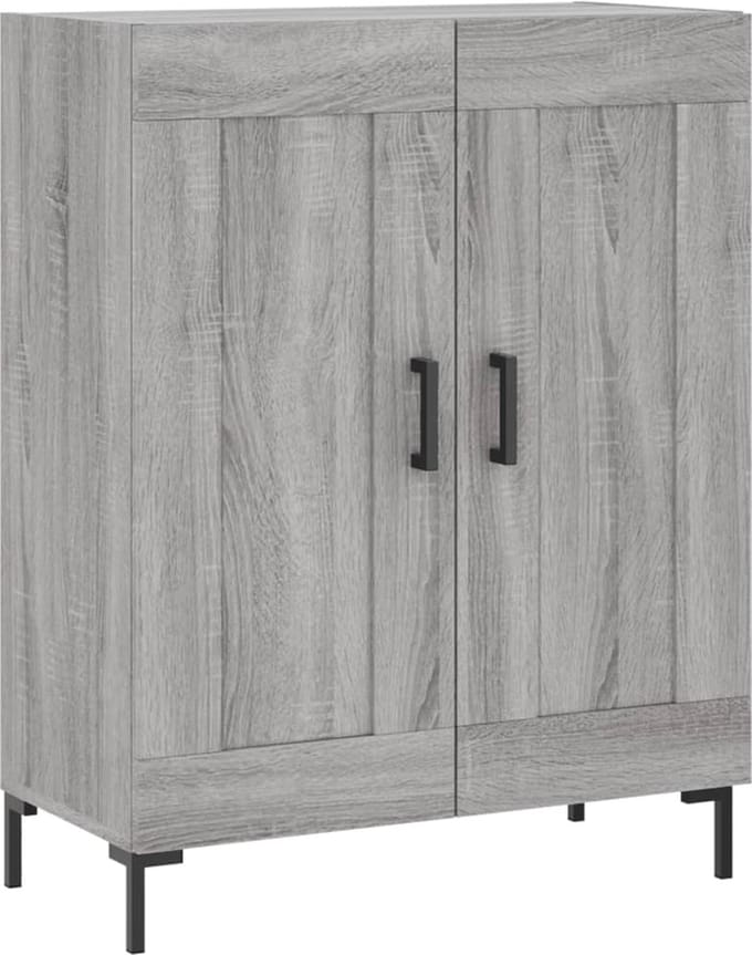 vidaXL - Dressoir - 69,5x34x90 - cm - bewerkt - hout - grijs - sonoma - eikenkleurig
