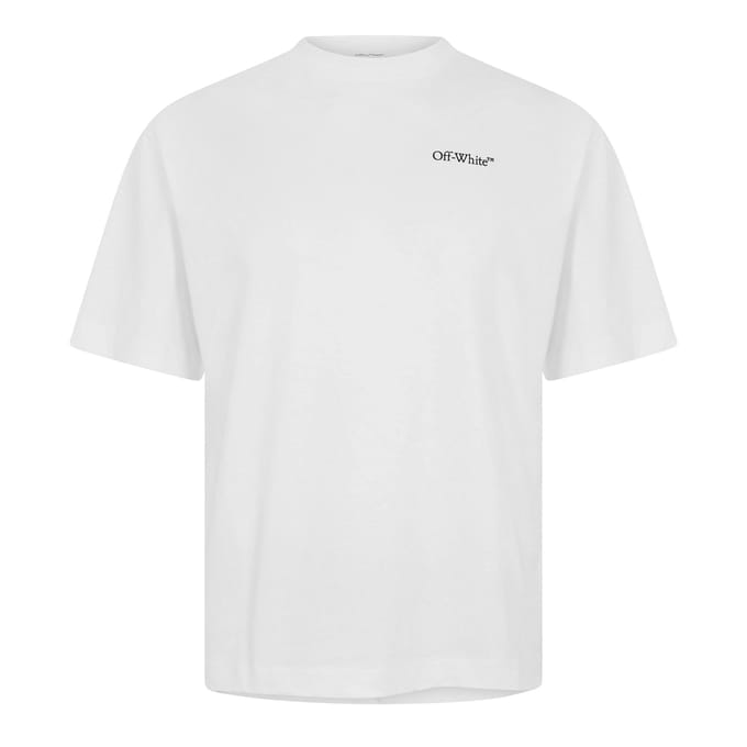 Off White Heren Chain Print T-Shirt (Wit)