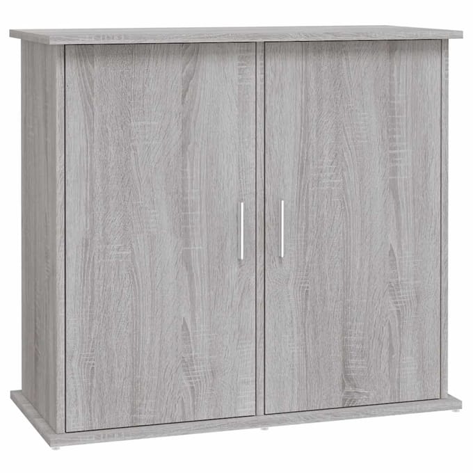 vidaXL - Aquariumstandaard - 81x36x73 - cm - bewerkt - hout - grijs - sonoma - eiken