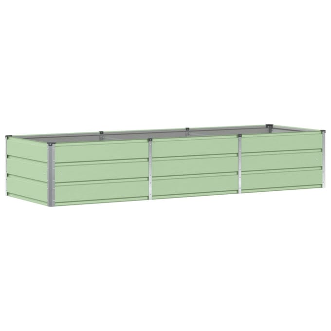 vidaXL - Plantenbak - Groen - 240 - x - 80 - x - 45 - cm - Staal