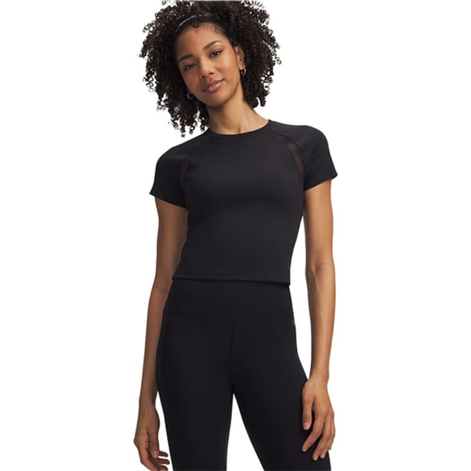 Under Armour Motion Mesh T-shirt Dames-zwart, grijs