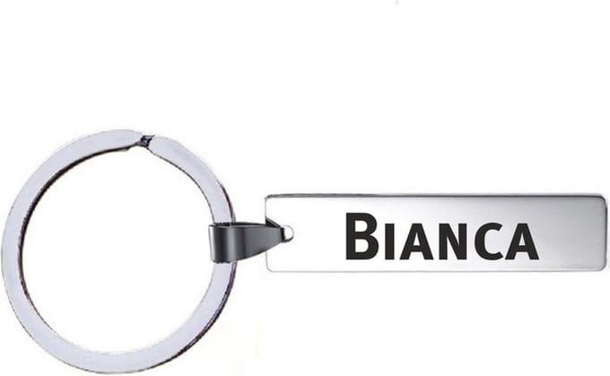 Sleutelhanger Met Naam - Bianca - RVS