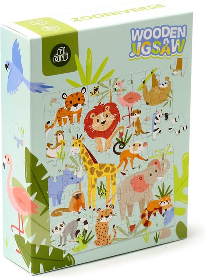 Zooniverse 90pc Kids Jigsaw Puzzle- Houten Puzzel- Height 21cm Width 17cm Depth 0.1cm