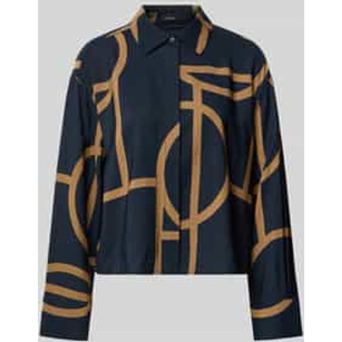 Loose fit blouse met lange mouwen van viscosemix model 'Fordoa'