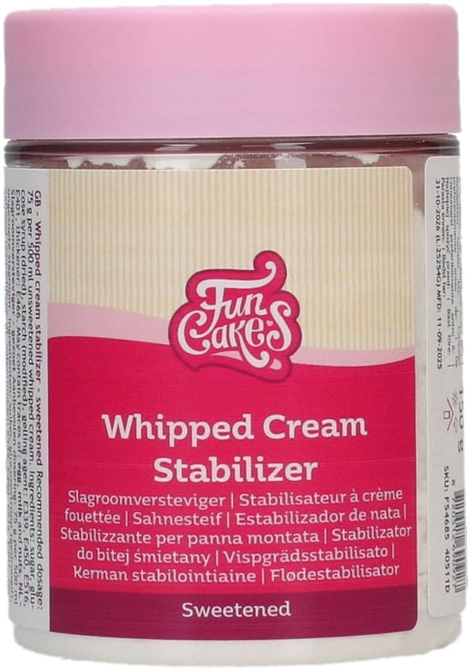 FunCakes Slagroomversteviger - Gezoet - 150 g