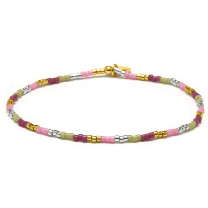 Luxenter Armband van veelkleurig glas met 18k geelgouden afwerking - Limcus