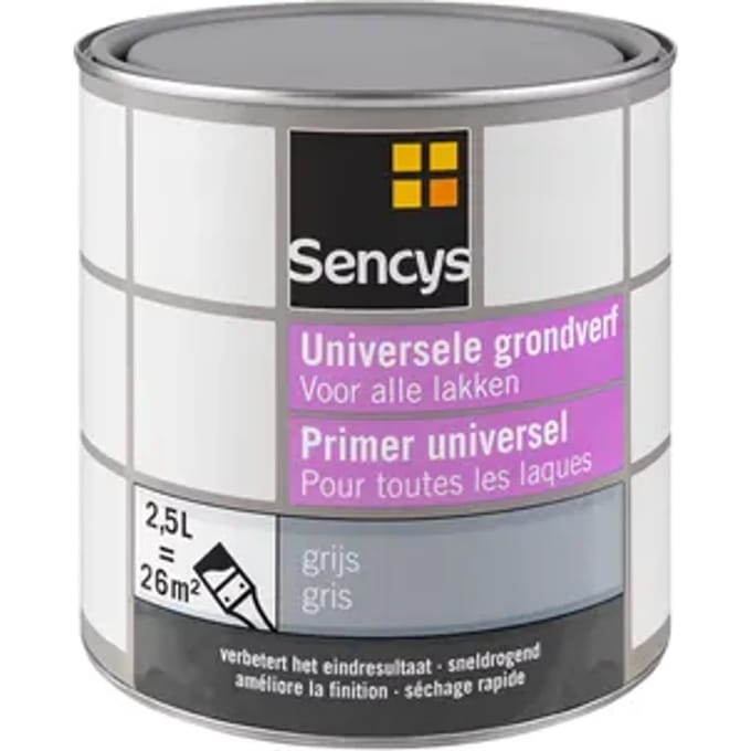 Sencys Universele Grondverf Grijs 2,5l