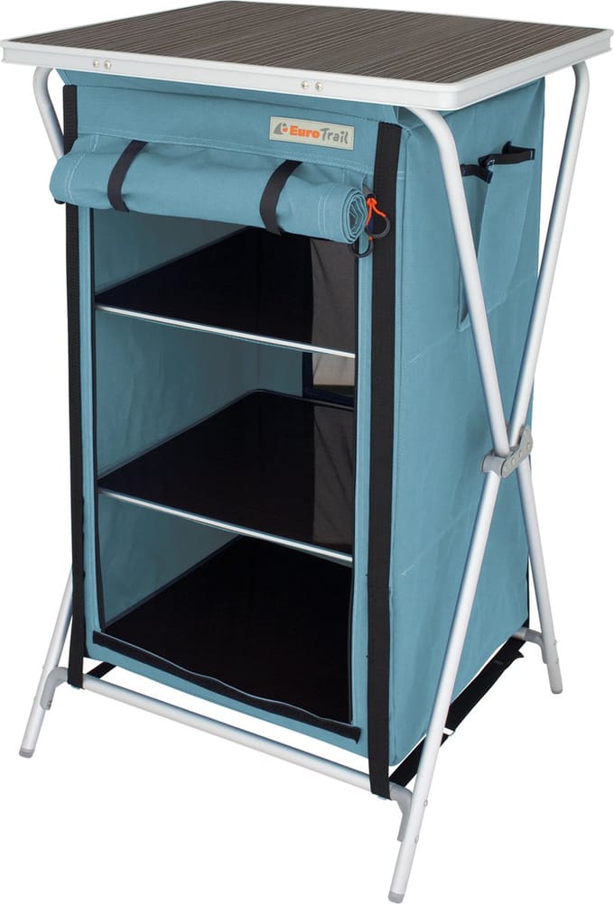 Eurotrail Campingkast Aubenas 98 X 60 Cm Aluminium/mdf Blauw