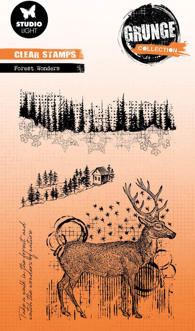 Clear stamps Forest wonders - Grunge collection nr. 681