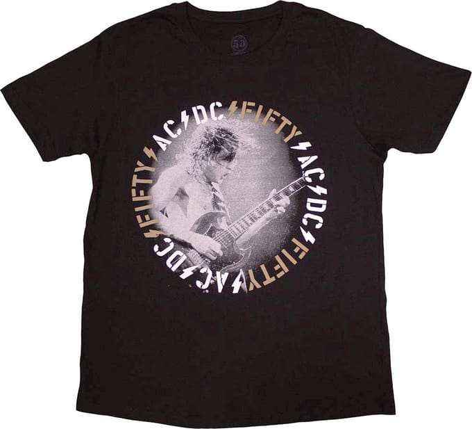 AC/DC - Angus Live Heren T-shirt - M - Zwart