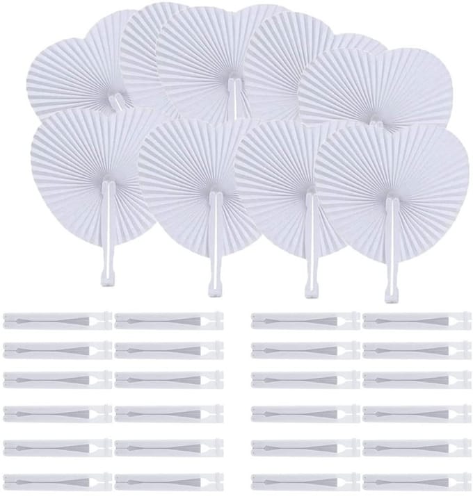 Dailygoody - Hartvormige Papieren Ventilatoren - Opvouwbare Handfans