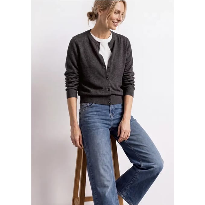 Gebreid vest met ronde hals