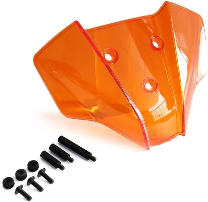 Motorfiets Windscherm - Winddeflector Schild - Comfortabeler Rijden - Verhoogt Windbescherming - Niet gespecificeerd - Oranje