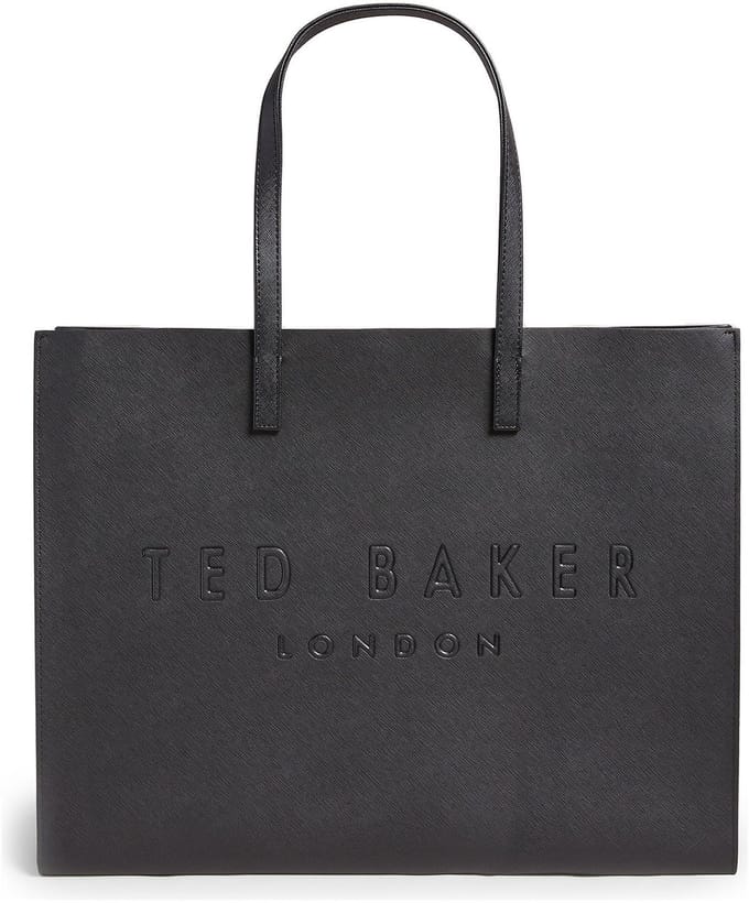 Ted Baker schoudertas Sukicon Crosshatch East West Icon Bag Black zwart