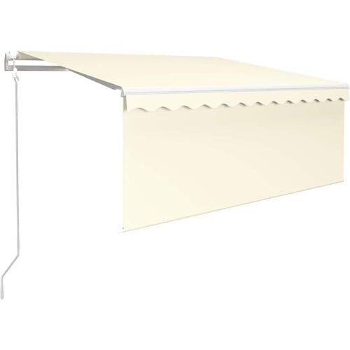vidaXL - Luifel - automatisch - met - gordijn, - LED - en - windsensor - 3x2,5 - m - crème