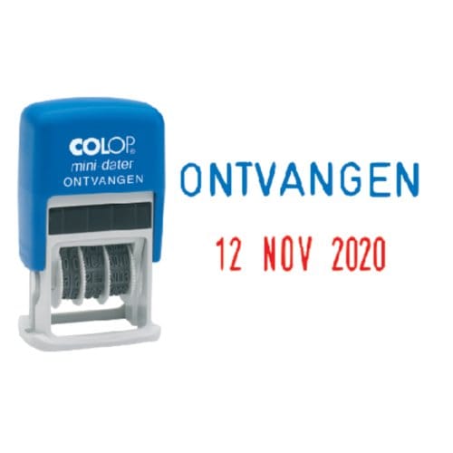 Woord-datumstempel Colop Printer Mini S 160/L2 ontvangen