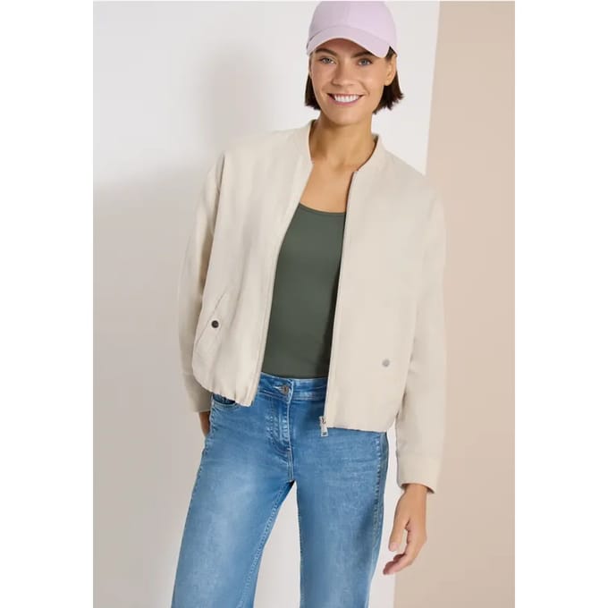 Linnen blouson met rimpels