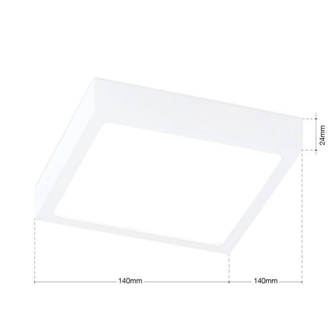 ORION LED plafondlamp Disc, wit, lengte 14 cm, CCT, metaal