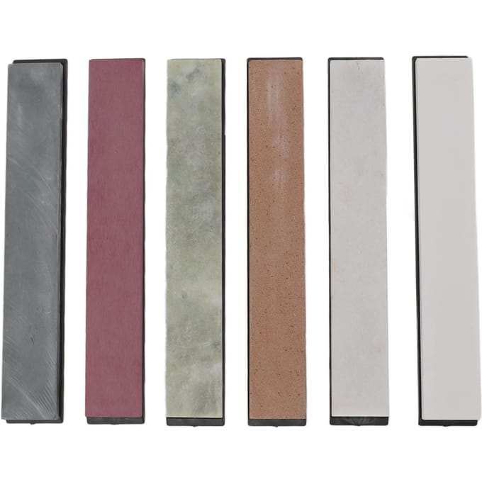 6PCS Messenslijpsteen Set 1000 3000 5000 6000 8000 10000 Korrels Dubbelzijdig Professioneel gray