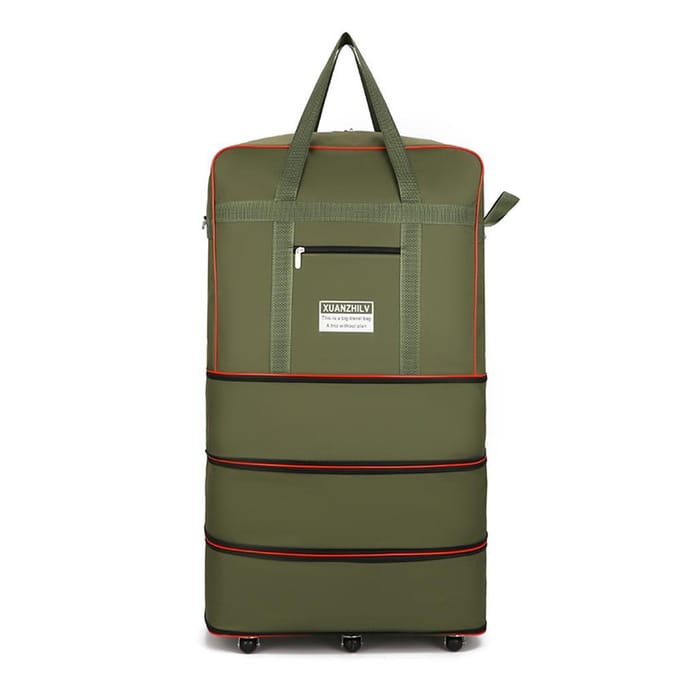 Sac à bagages extensible, valise pliable, sac de voyage Oxford de grande capacité, sac à eau vert