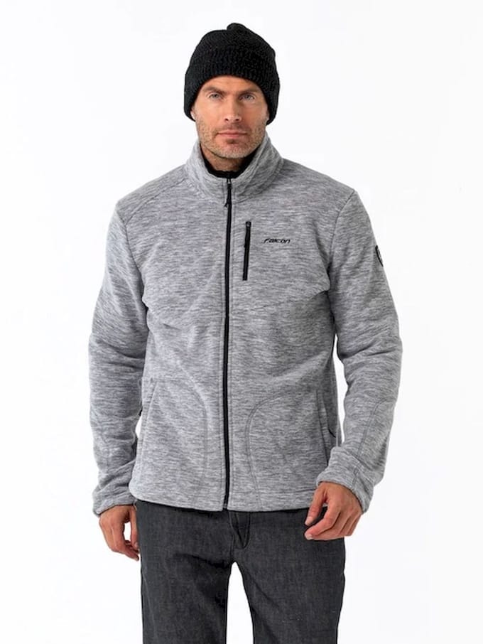 FALCON - Robby fleecevest - Fleece vest heren - Grijs