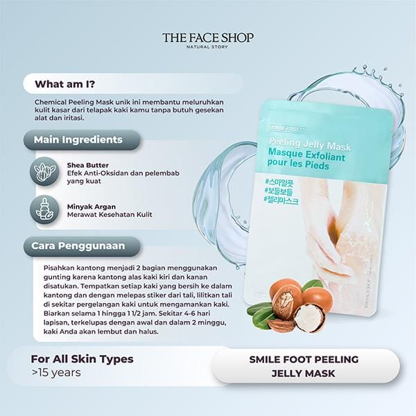 The Face Shop Masque Gelée Peeling Pieds Smile 40 ml white