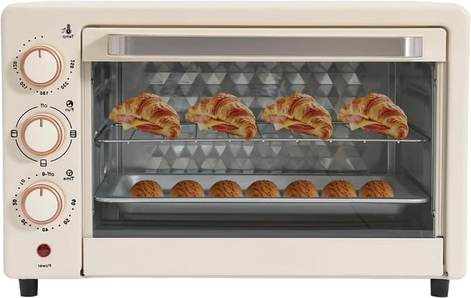 Minioven Elektrisch - Tafeloven Combi - Snelle Maaltijden - Instelbare Temperatuur - 22 Liter - Wit