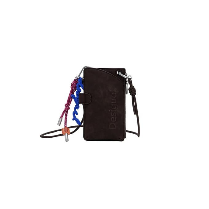Desigual telefoontasje Half Logo Milton Phone Bag Chocolat donkerbruin