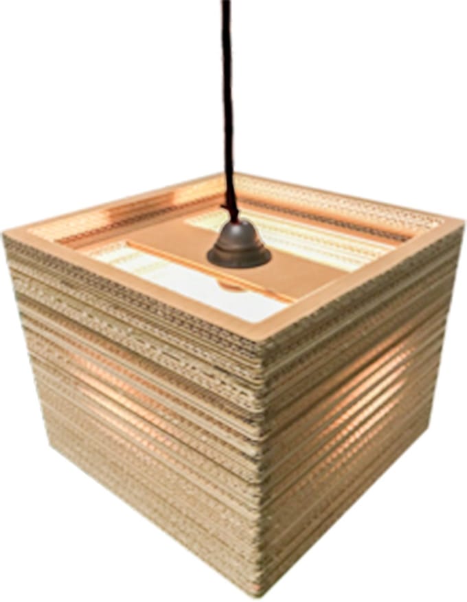 Kartonnen kraggenburg lamp - Diameter 28 cm | E27 - Kartent