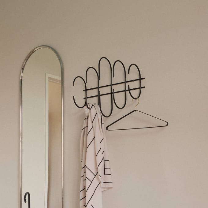 AYTM Wandgarderobe Moveo, breedte 51 cm, zwart, staal
