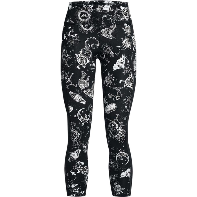 Under Armour Dames We Run Graphic Print Leggings (Zwart)