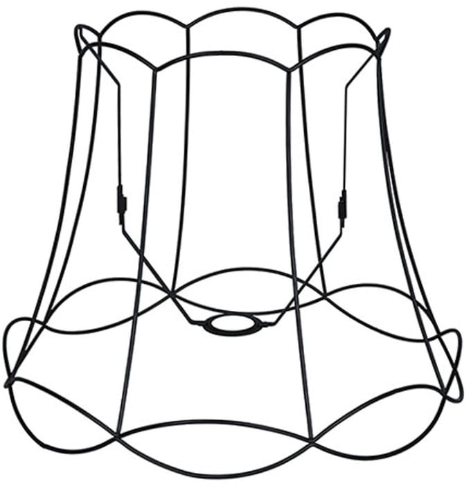 QAZQA granny frame - Retro Lampenkap - Ø 450 mm - Zwart -