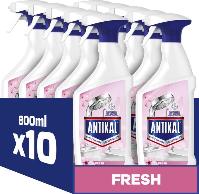 Antikal Fresh Spray - Om Tot 100% Kalkaanslag Te Verwijderen - 10 x 800 ml
