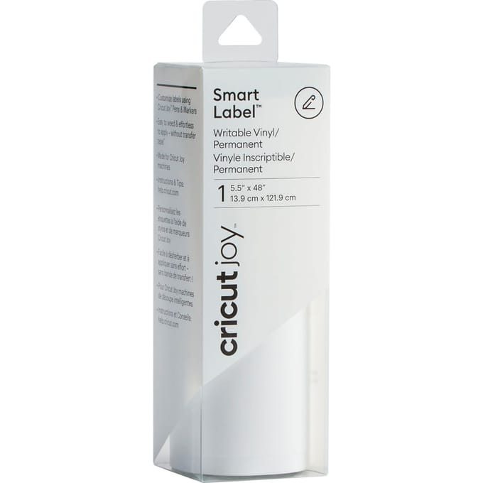 Cricut Joy zelfklevende vinyl folie "Smart Labels - White", 13,9 x 121,9 cm