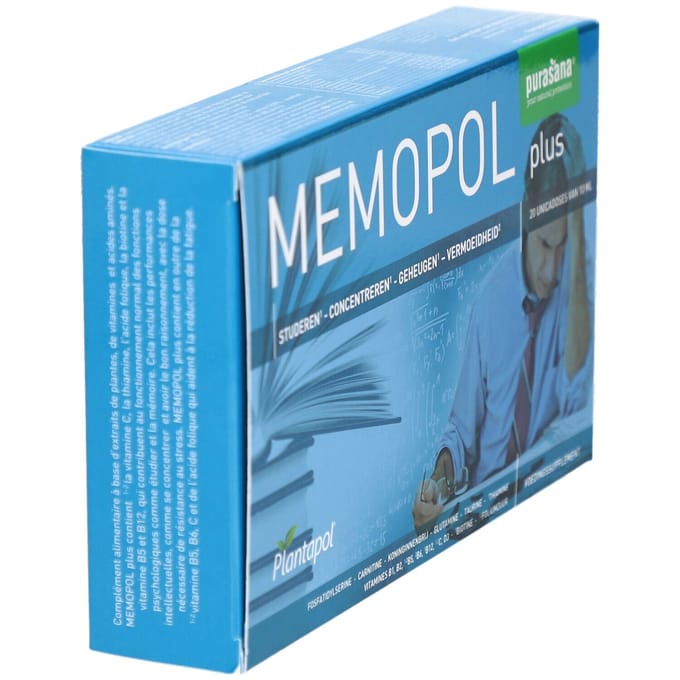 Plantapol Memopol Plus - Voor betere contentratie - 10ml per Ampulle - 20 Stuks
