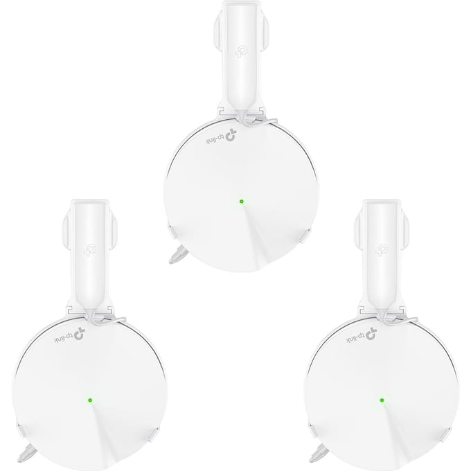 Muurbevestiging voor TP Link Deco M9 Plus Whole Home Mesh WiFi-systeem TP-Link Deco M9 Plus Wifi-routerplank Kabelbeheerbeugel UK Plug Version (3 Pack) white