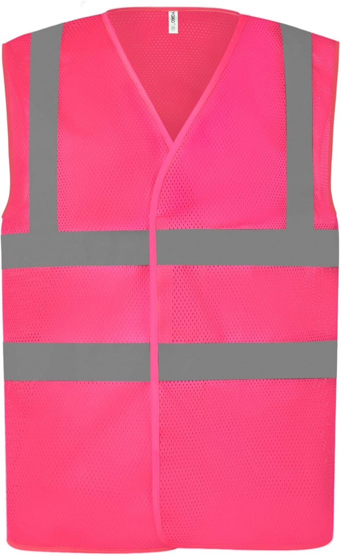 Gilet Unisex L Yoko V-hals Mouwloos Pink 100% Polyester