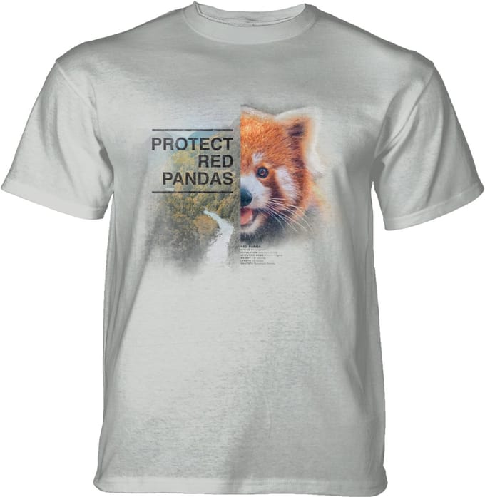 T-shirt Protect Red Panda Grey M