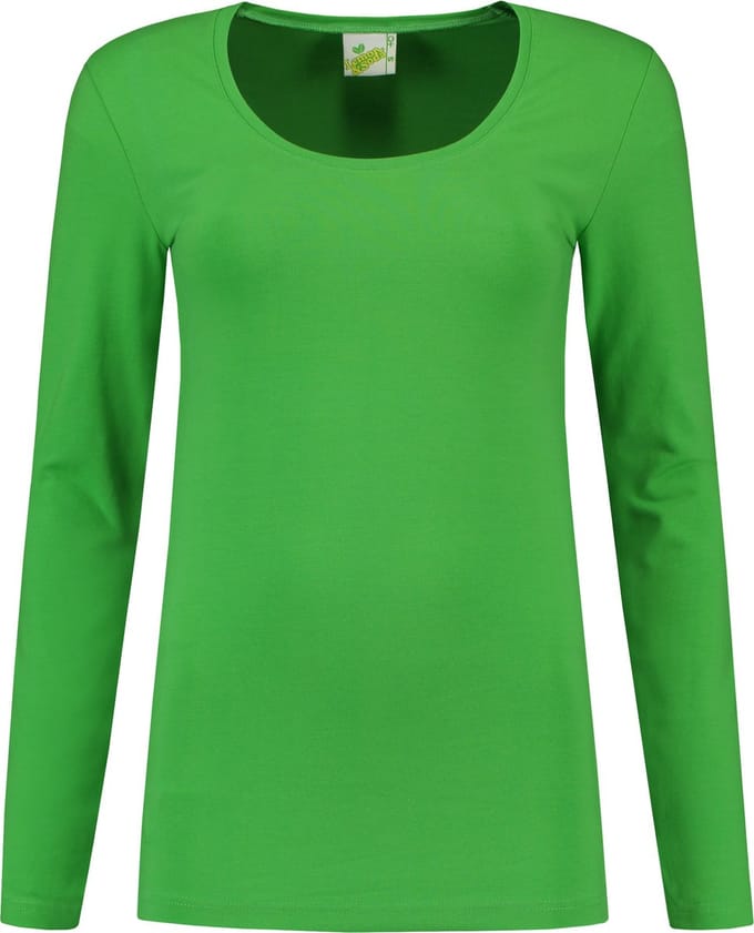 L&S T-shirt Crewneck cot/elast LS for her