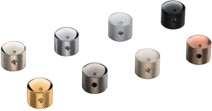 Schaller Dome Dome Knobs Black Brass Set of 2 - Gitaaronderdeel