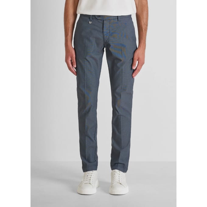 broek mager fit man blauw marine