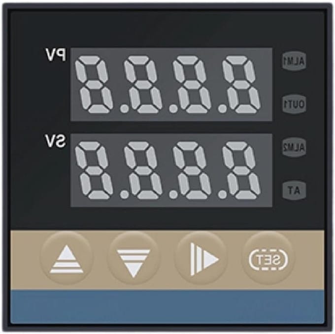 Digitale PID Regelaar - Thermostaat - Temperatuur Beheersen - Universele Ingang - 48 x 96 mm - Zwart