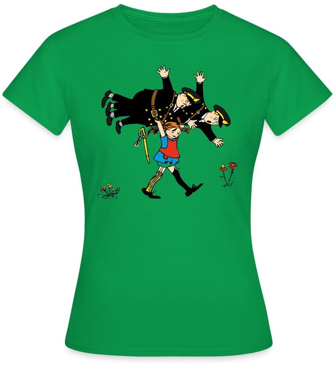 Pippi Langkous Pippi En De Politie T-Shirt Dames