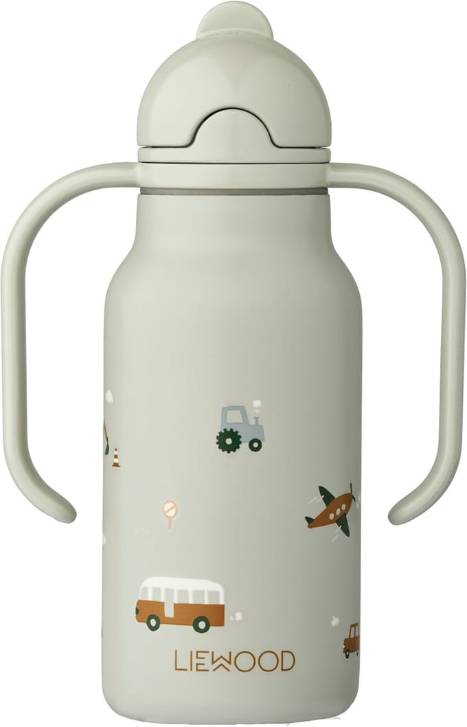 Liewood Kimmie Kinderdrinkfles - Vehicles / Dove Blue