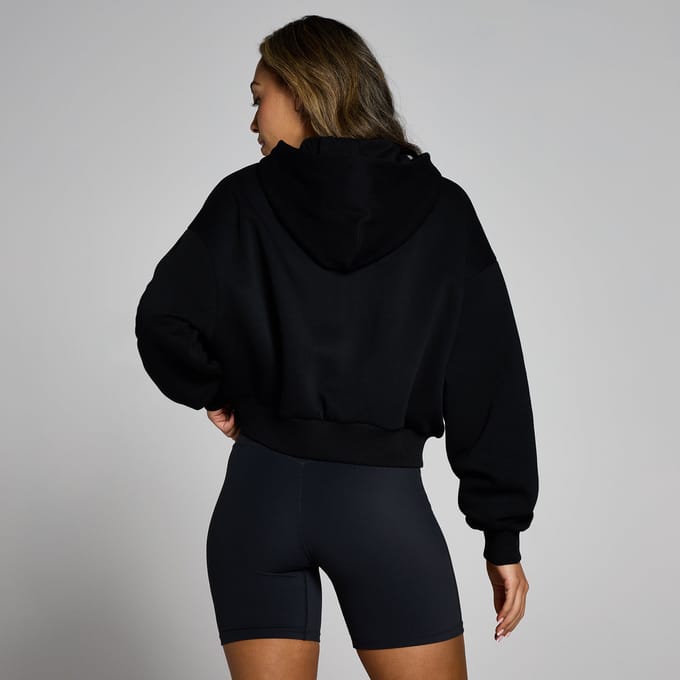 MP Basics gecropte hoodie met rits voor dames - Zwart - M
