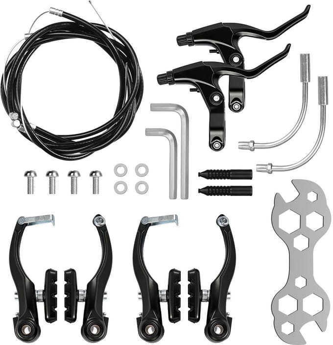 Dailygoods - Fietsremmen Set - V-Brake met Remkabel en Remblokken