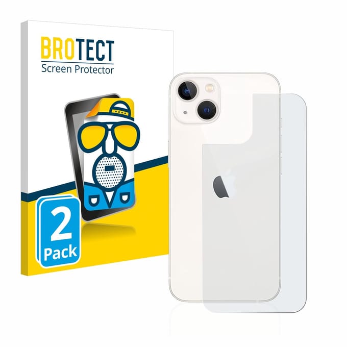 BROTECT - Screenprotector voor Apple iPhone 13 (Achterkant) - Folie Beschermfolie matte 2 Stuks