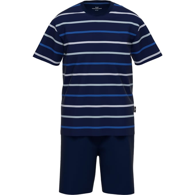 Götzburg shortama heren - donkerblauw gestreept - 452171/652 - maat 48