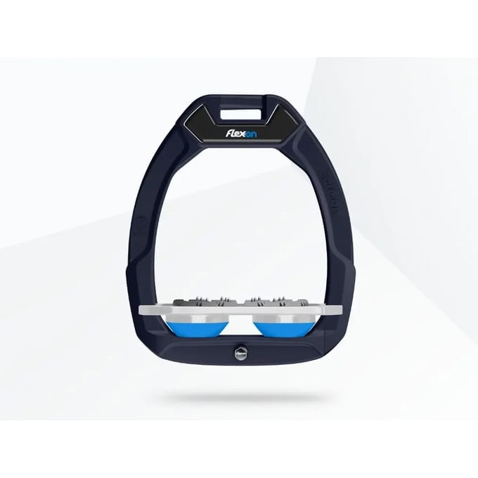 Veiligheid verstelbare stijgbeugels Plat Ultra Grip Groen/Grijs/Blauw Flex-On Safe-On