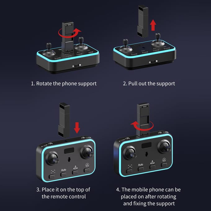 Mini-drone met afstandsbediening en dubbele camera 4K opvouwbare drone zonder hoofd met optische stroompositionering Dual Camera 2 Battery groen